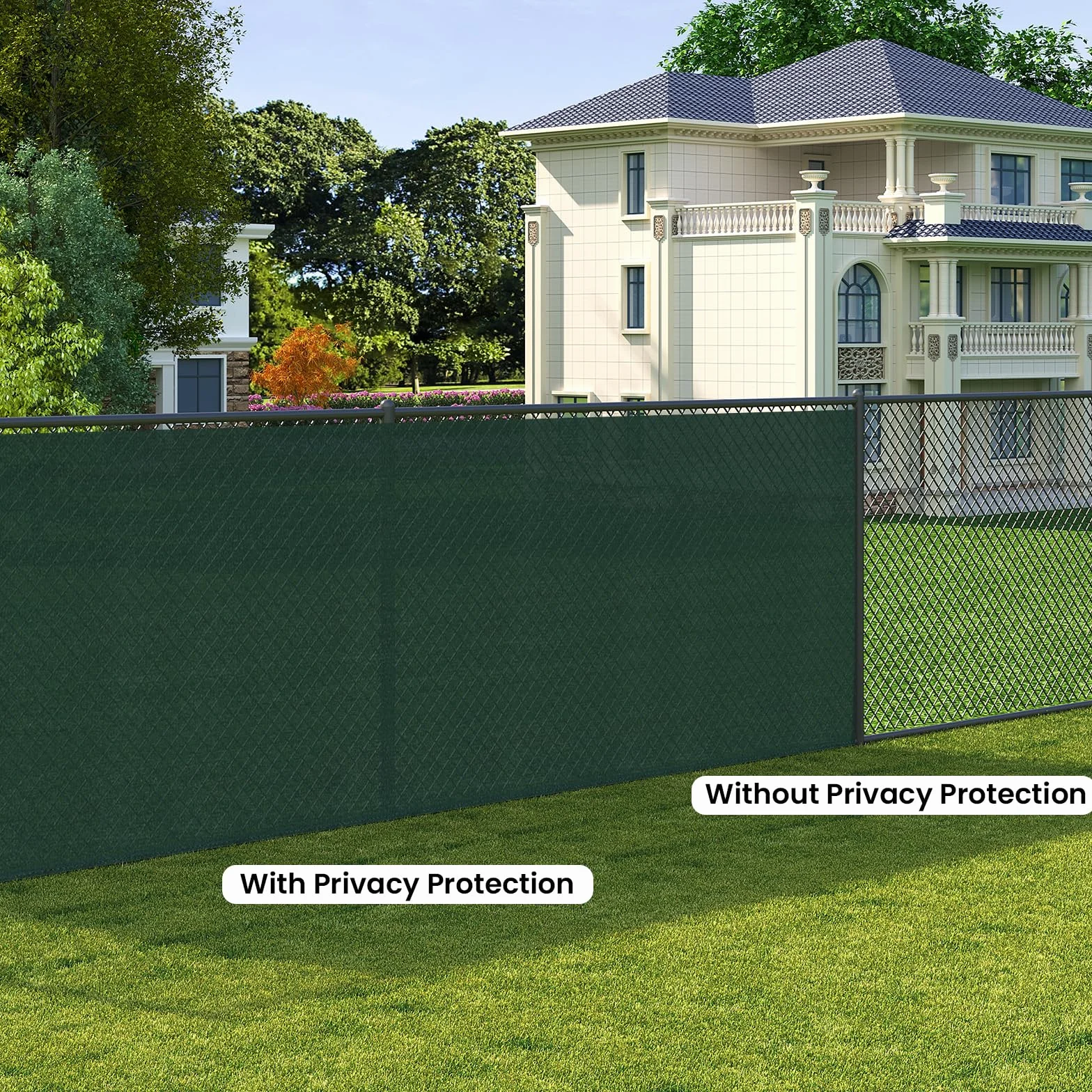 WOLTU Rete Ombreggiante 1,2x25 m, Frangivista per Recinzione Giardino, Telo Frangivento da Esterno, con Occhielli e Fascette, Resistente alle Intemperie, per Balcone, in HDPE 180g/m², Verde