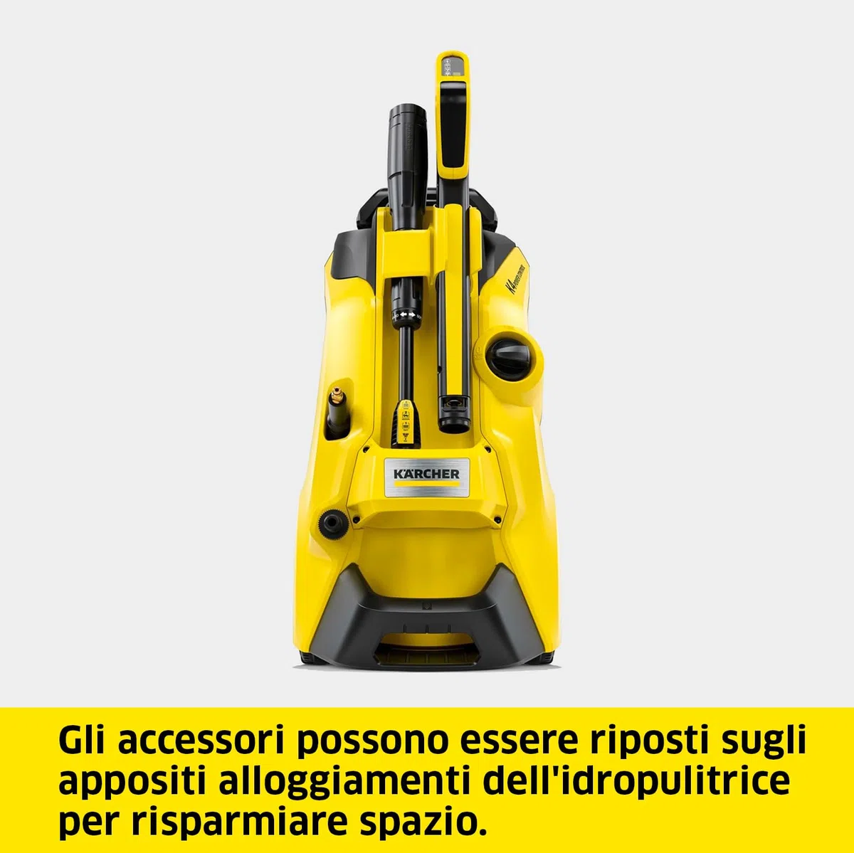 Kärcher Idropulitrice K 4 Power Control, 130 bar, 420 l/h, 30 m²/h, Filtro acqua, Pistola LED, Ugello mangiasporco, Lancia Vario Power