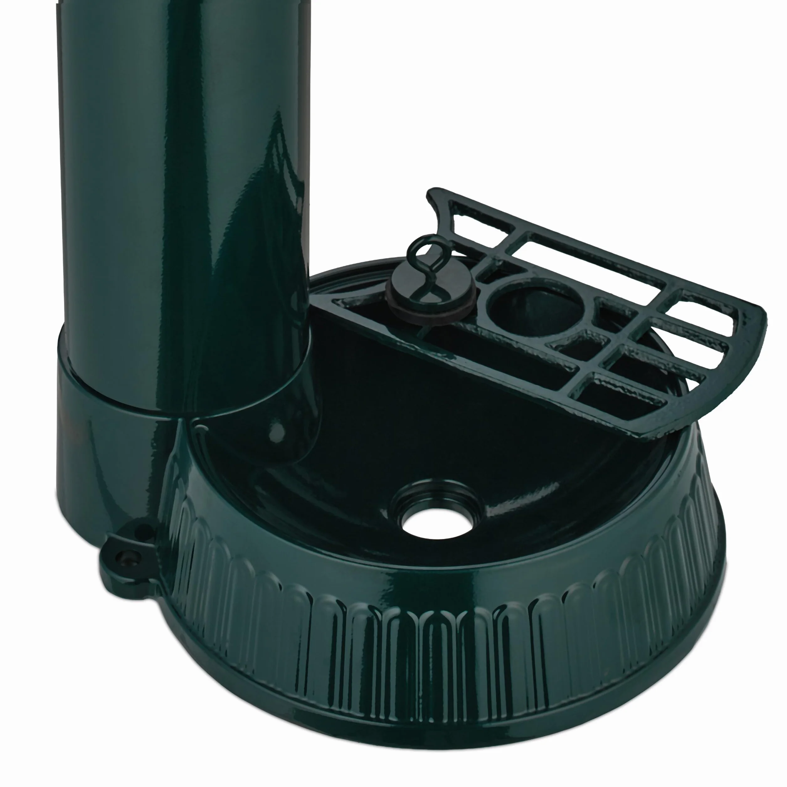 Relaxdays Fontana da Giardino Stile Antico, Fontanella a Colonna con Rubinetto, Vaschetta, Portatubo, 87x26x43 cm, Verde