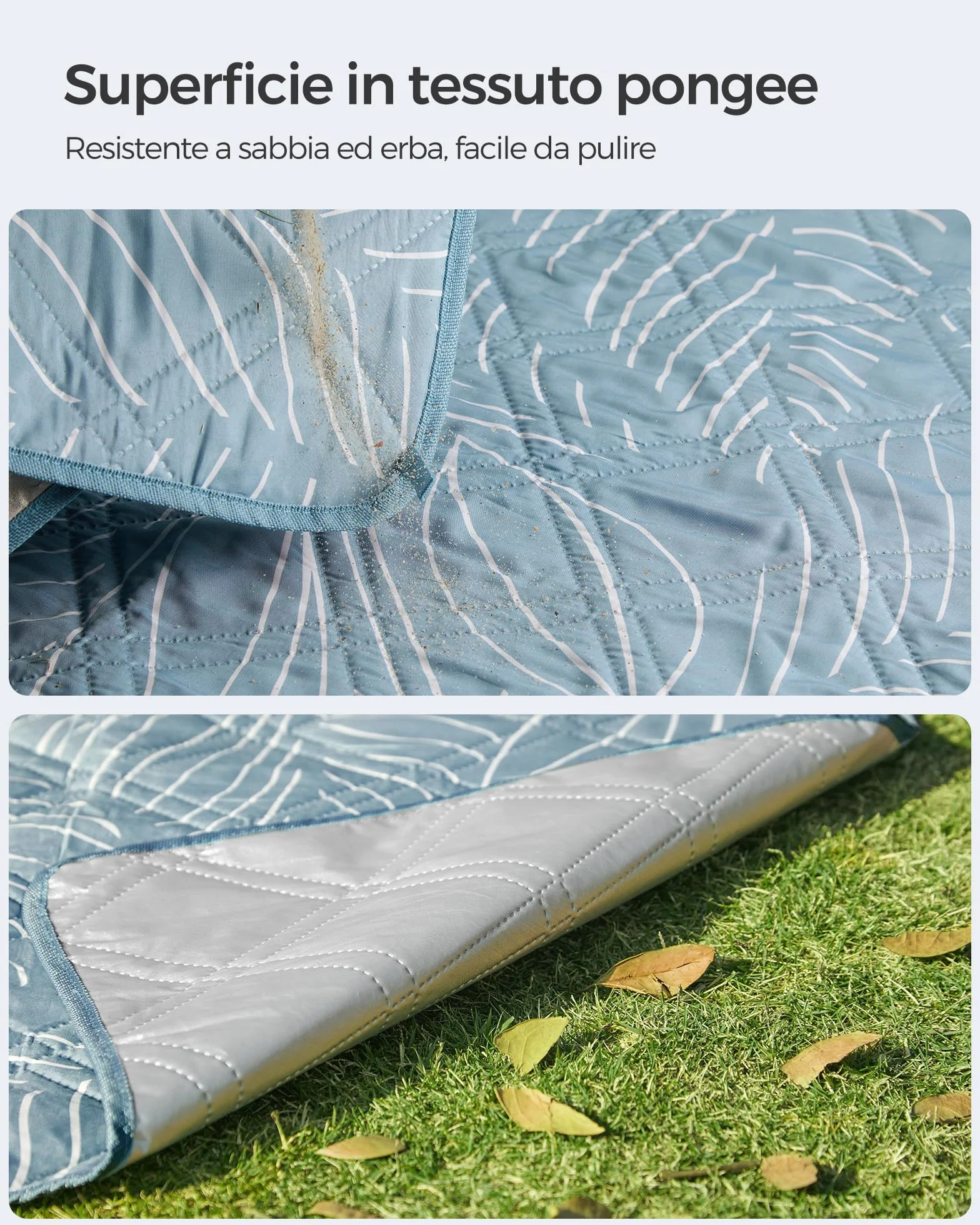 SONGMICS Coperta Picnic 300x200 cm Impermeabile Lavabile Pieghevole GCM310Q03