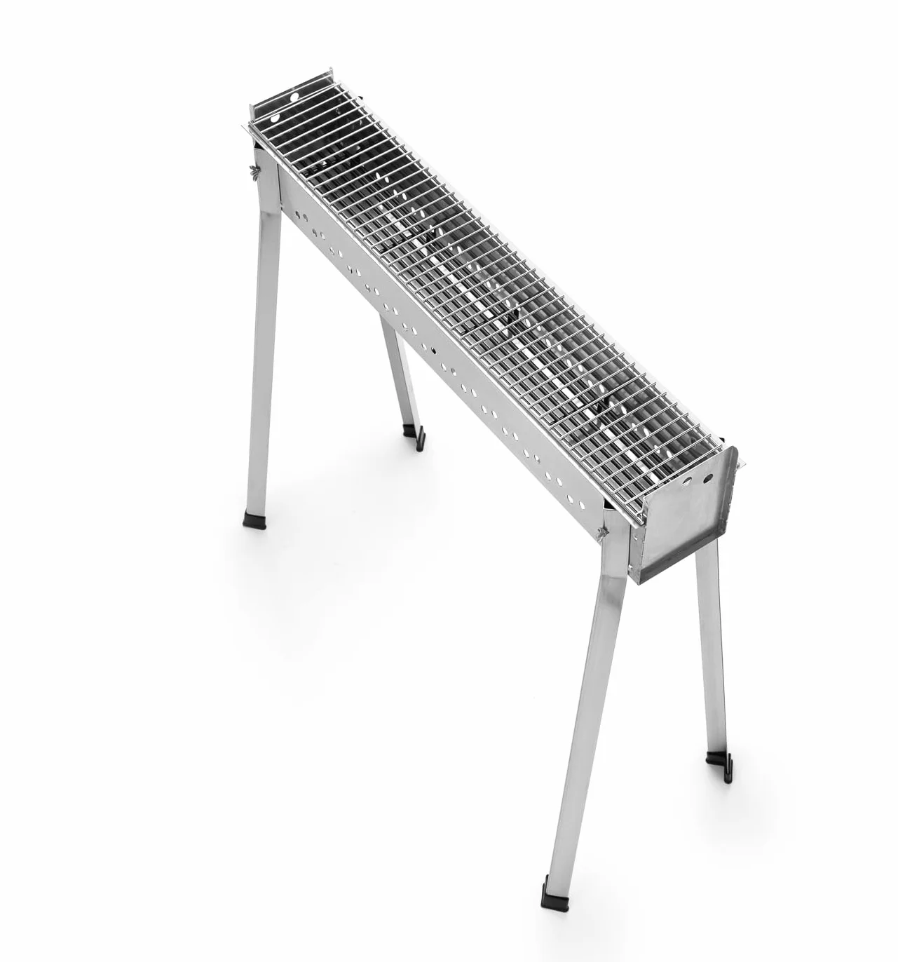 Barbecue w Akumulatorze Inox Professionalny do Arrosticini, Składany, Długi Grill na Szpikulce, na Zewnątrz