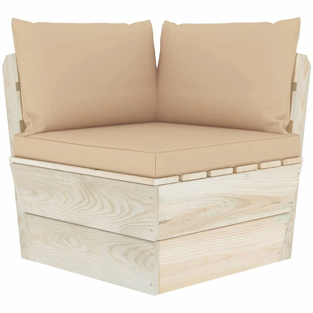 vidaXL Cuscini per Pallet 3 pz Beige in Tessuto Oxford