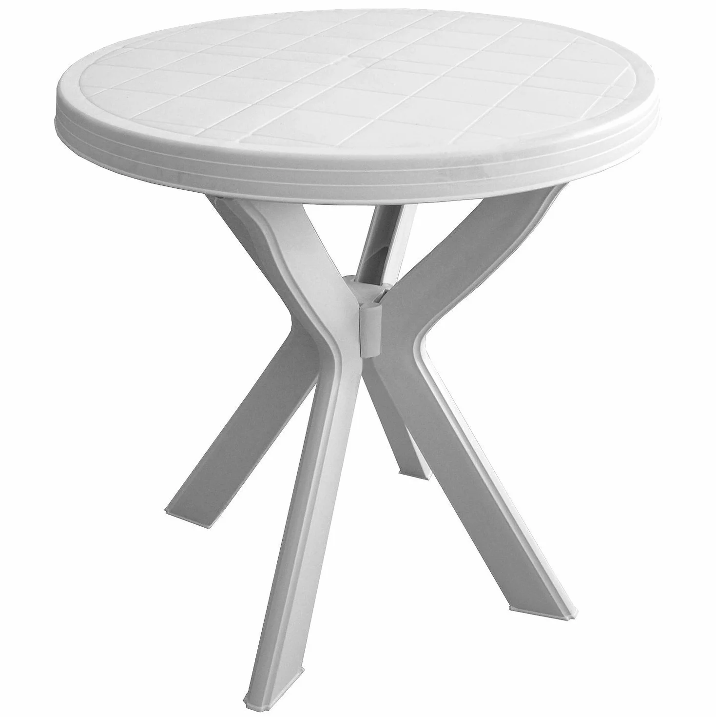 Pengo 1752700 Tavolo Tondo Don in Resina Bianco, Cm 70 x 72 H