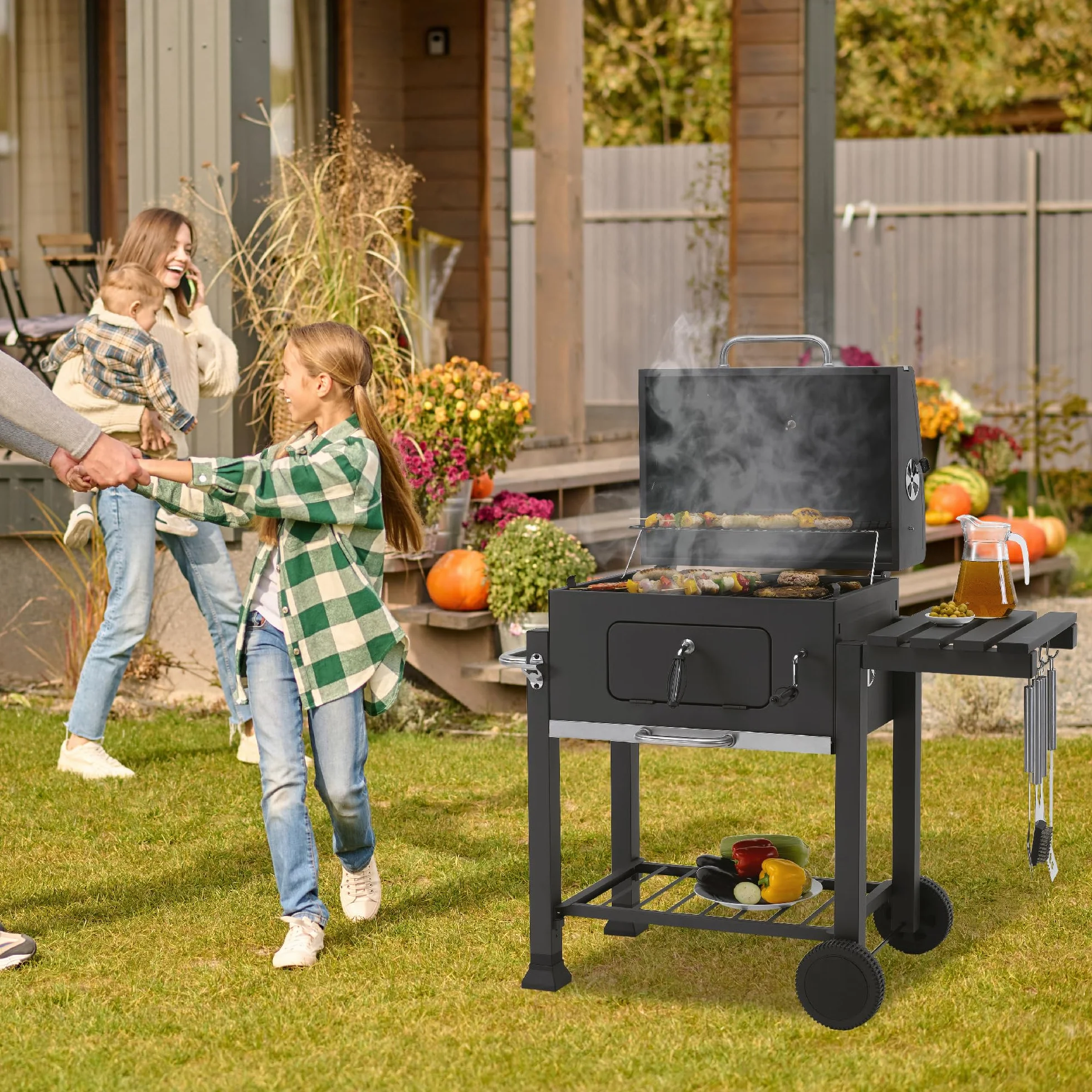 Tepro Barbecue a carbonella Toronto Click antracite/acciaio inossidabile