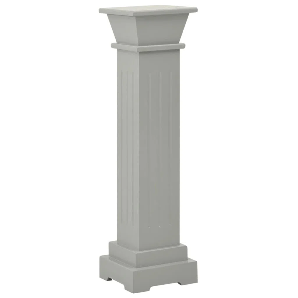 Piedistallo per Piante Quadrato 17x17x66 cm MDF Grigio 4.1kg