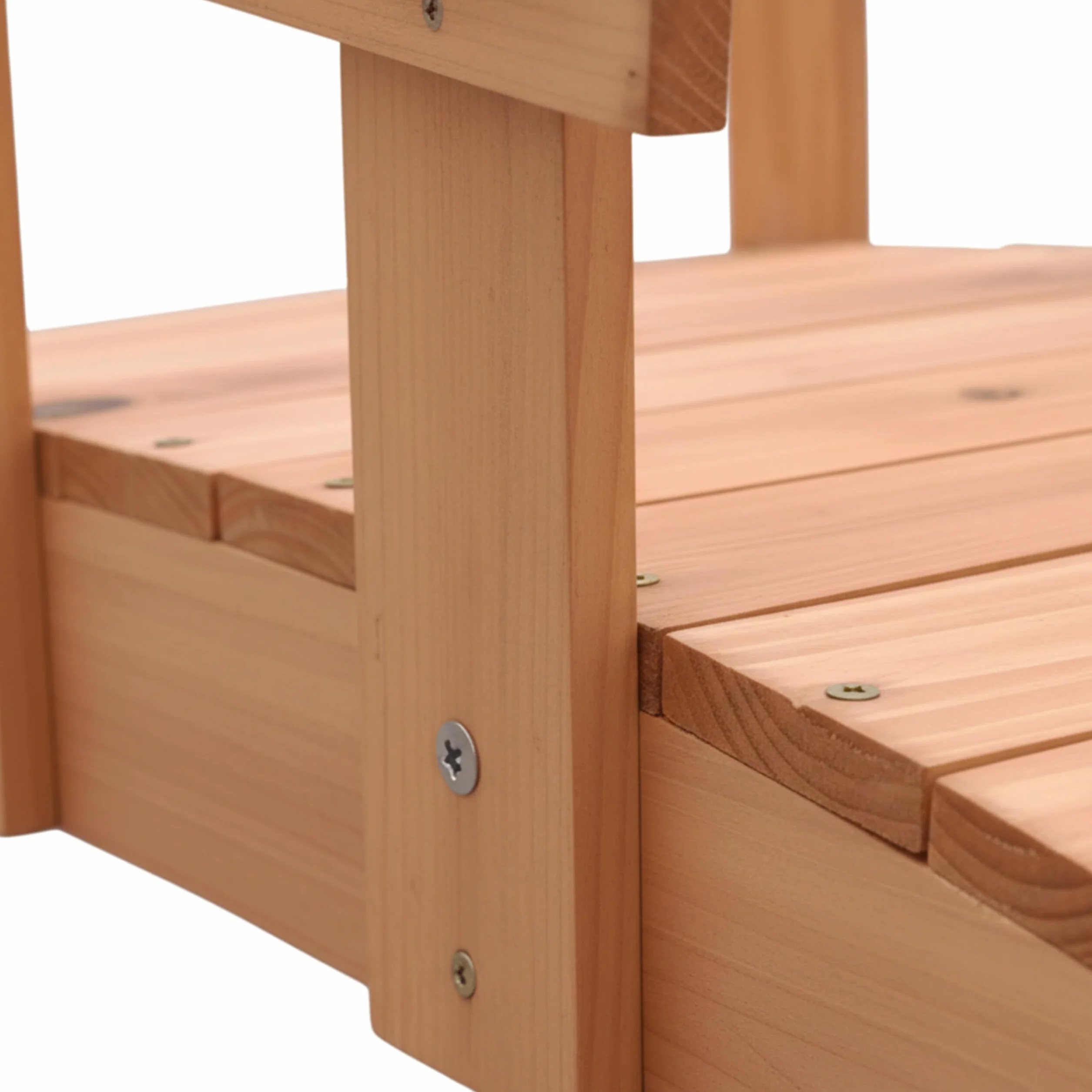 Relaxdays Ponte Giardino in Abete per Stagno/ruscello HxLxP:25x32x70 cm, Max 100 kg, lasurato Arancione