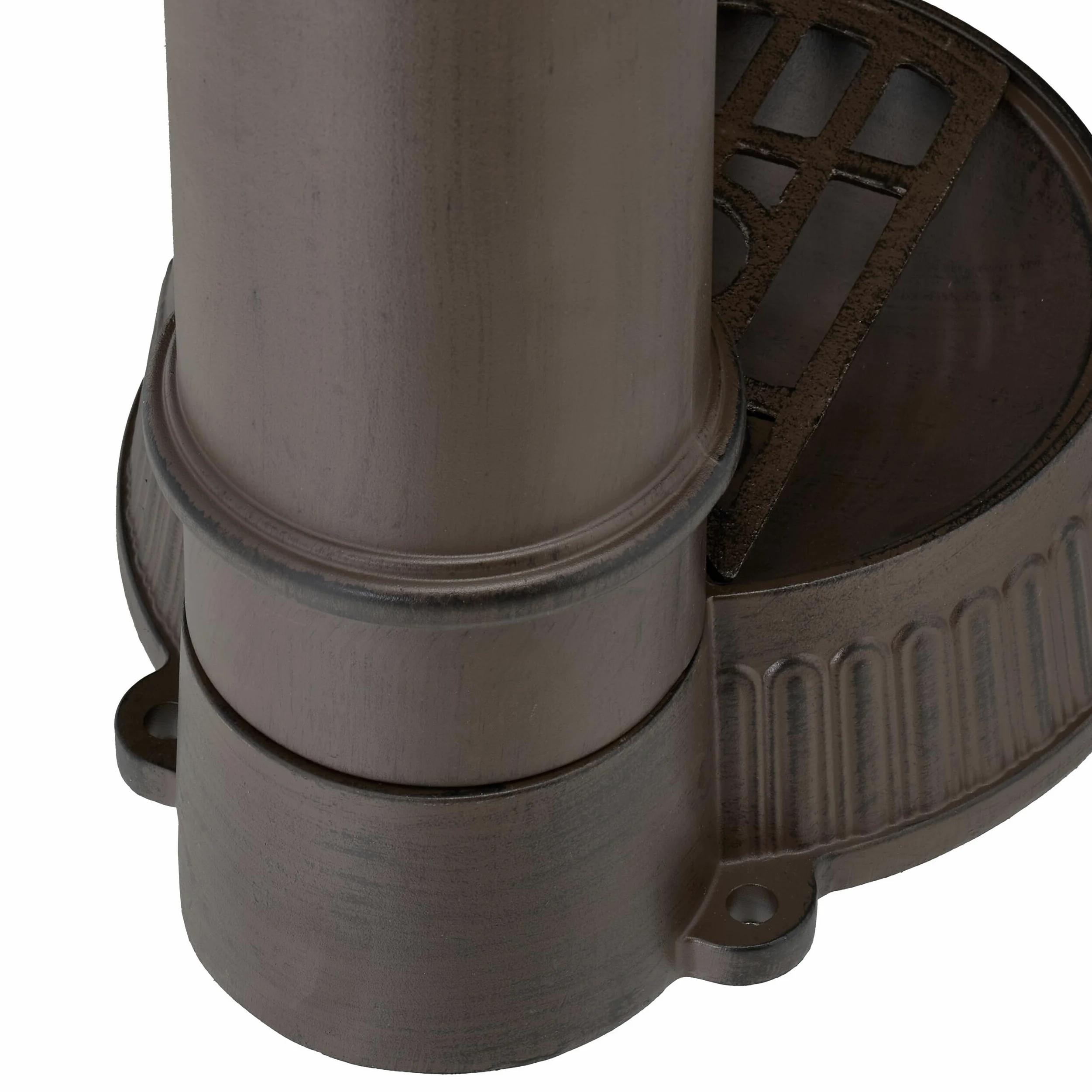 Relaxdays Fontana da Giardino in Stile Antico, Fontanella a Colonna con Rubinetto e Vaschetta, 72x26x31 cm, Marrone