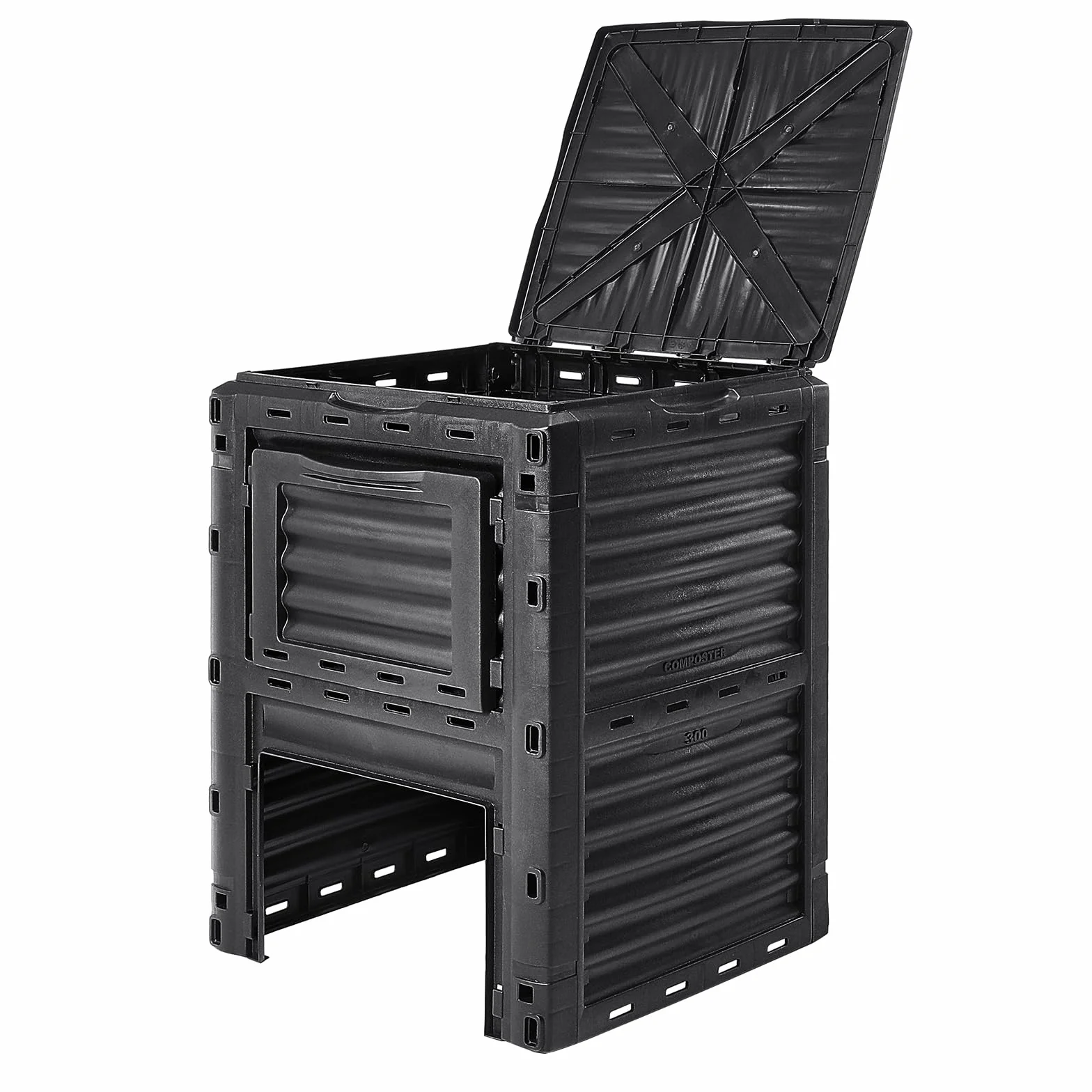 VEVOR Compostiere da Giardino 300 L Contenitore per Compost Esterni Senza BPA
