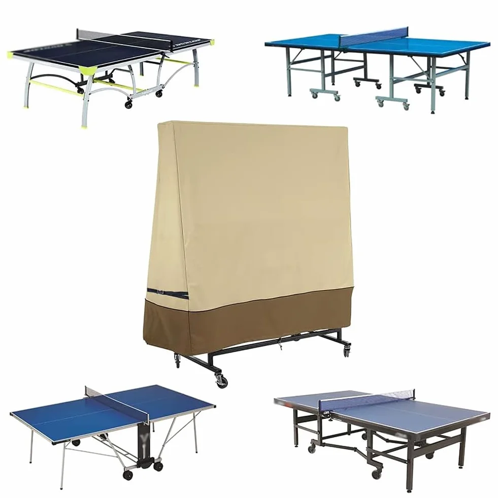 Copertura Tavolo da Ping Pong, Pieghevoli 420D Oxford solare resistente Impermeabile Antipolvere Anti-UV antivento antistrappo protettivo con Cerniera, Per Interno/Esterno