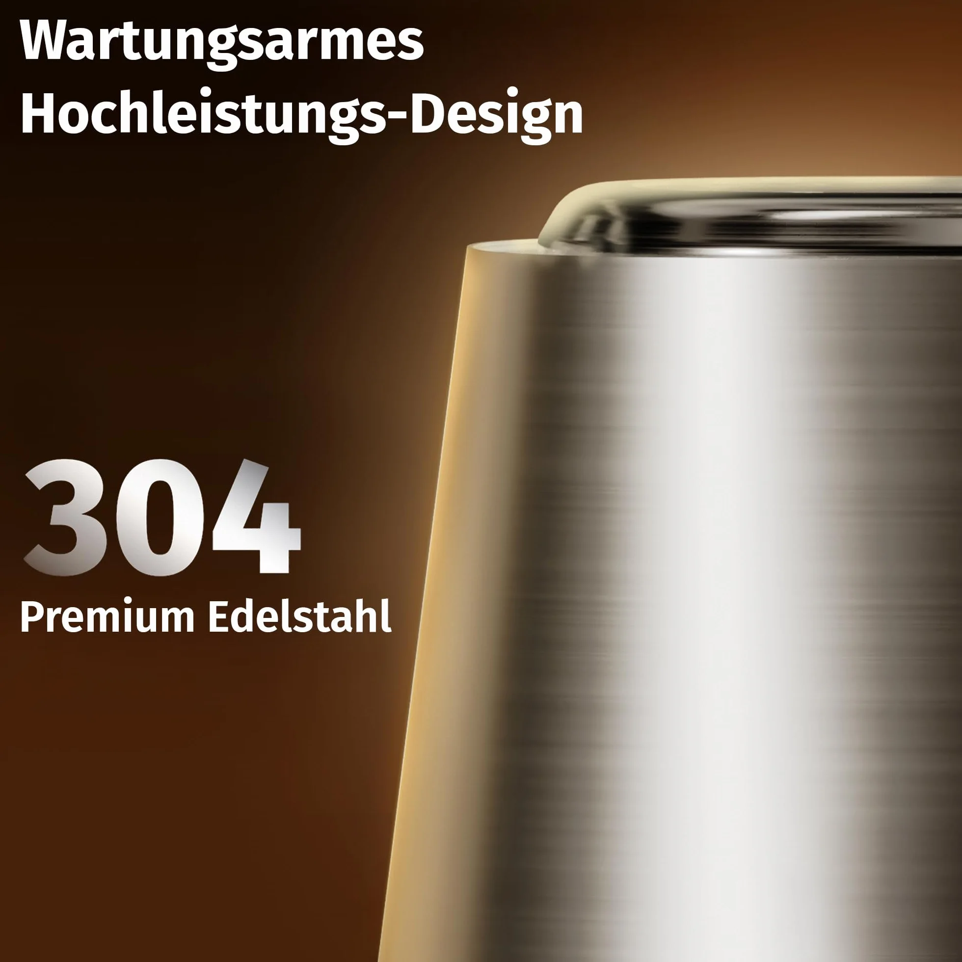 EAST OAK Piccola braciere senza fumo in acciaio inox 304 diametro 22,1 cm altezza 21,1 cm