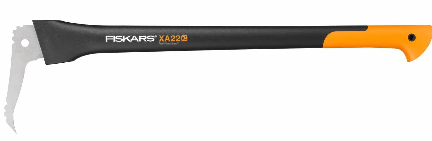 Fiskars Zappino tiratronchi, Lunghezza: 78,5 cm, Lama in acciaio temprato/Manico resistente in fibra di vetro, Fodero per trasporto e conservazione incluso, Nero/Arancione, WoodXpert, XA22, 1003623
