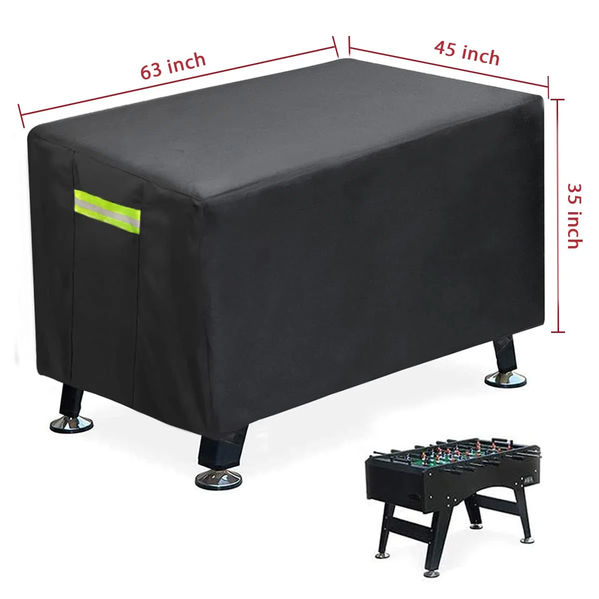 WB WEIRDBEAST Telo protettivo per tavolo da biliardino, impermeabile, per esterni/interni, resistente ai raggi UV, 162,6 x 116,8 x 88,9 cm (lunghezza x larghezza x altezza)
