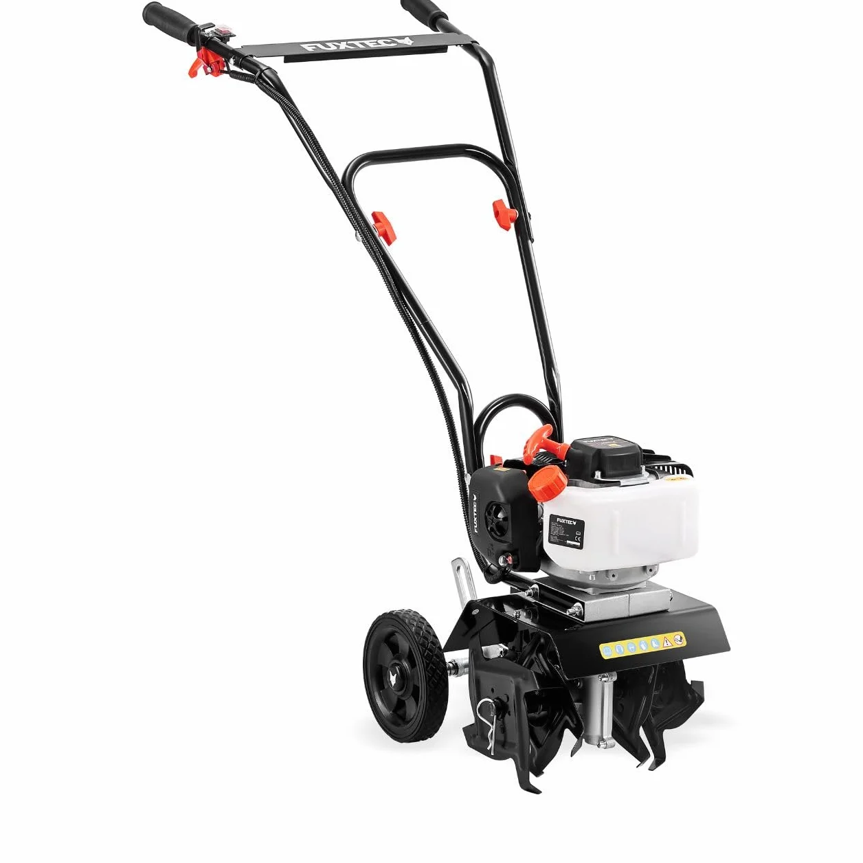 FUXTEC Motozappa a Scoppio FX-AF152 – Potente fresatrice a benzina con motore 2 tempi, larghezza di lavoro 23 cm, cilindrata 51,6 cc, 2 frese da 70 mm, peso netto 14 kg