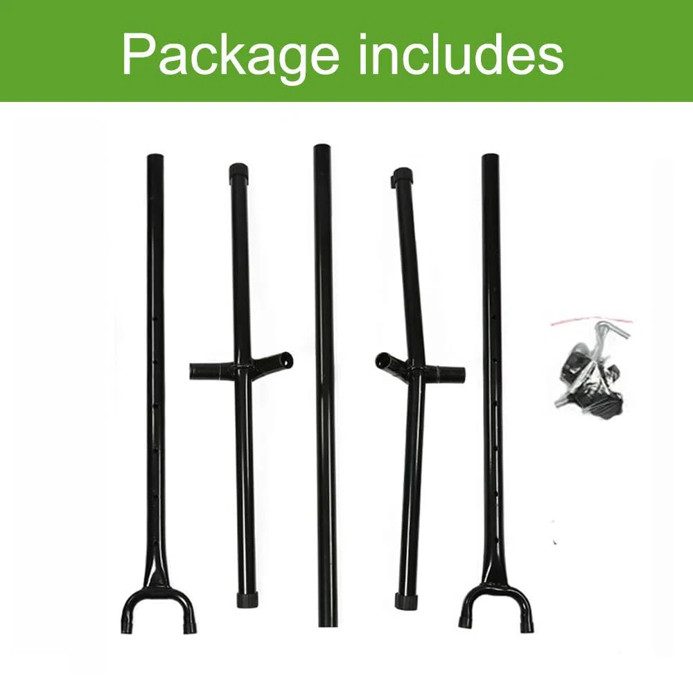 Goutime Supporto per amaca portatile con borsa per il trasporto,Altezza Regolabile,adatto per amache lunghe 2,6 m, Supporto in Metallo da Esterno per Giardino e Terrazza,capacità 250kg nero