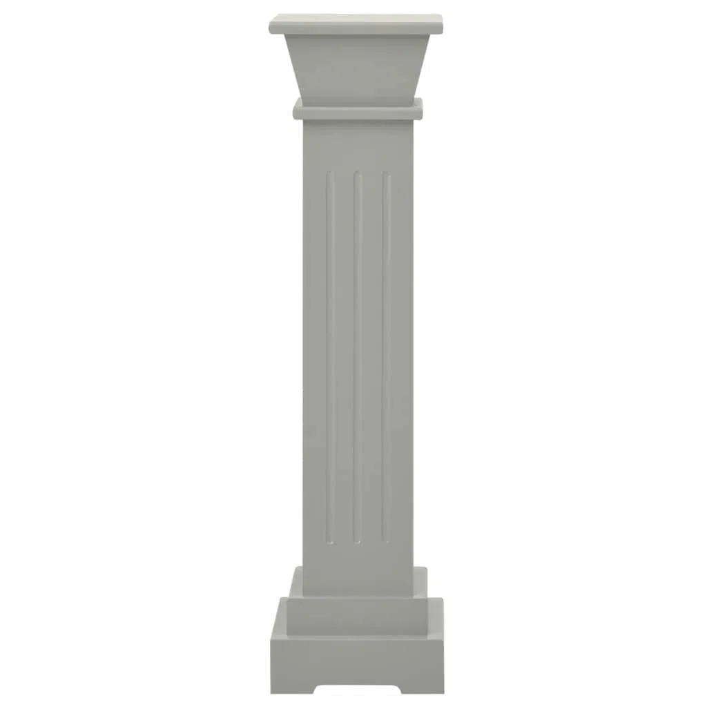 Piedistallo per Piante Quadrato 17x17x66 cm MDF Grigio 4.1kg