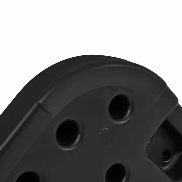 Yaheetech Base per Ombrellone Set 4 Pezzi Pesante Riempibile con Sabbia o Acqua 60L in HDPE con 4 Connettori Motivi di Rattan per Esterno Giardino Terrazza Nero