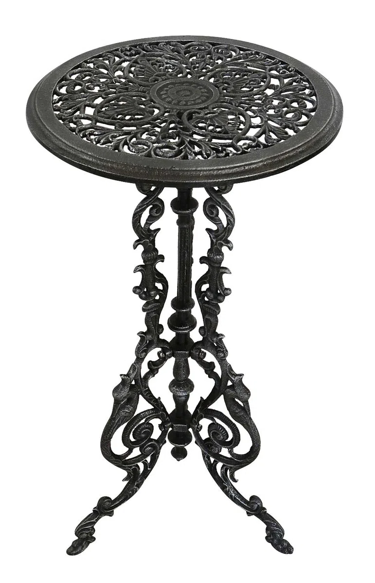 aubaho Tavolo da Giardino Ferro 72cm Stile Antico