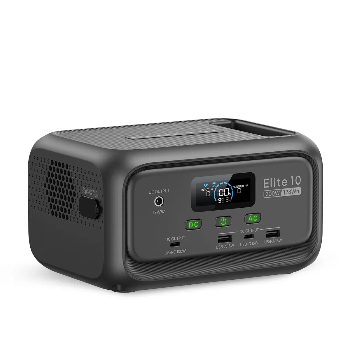 BLUETTI Elite 10 Mini Power Station Portatile, Batteria LiFePO₄ da 128Wh con Presa AC da 200W, Backup UPS da 10ms, Ricarica Rapida – Generatore Solare per Campeggio, Viaggio ed Emergenze