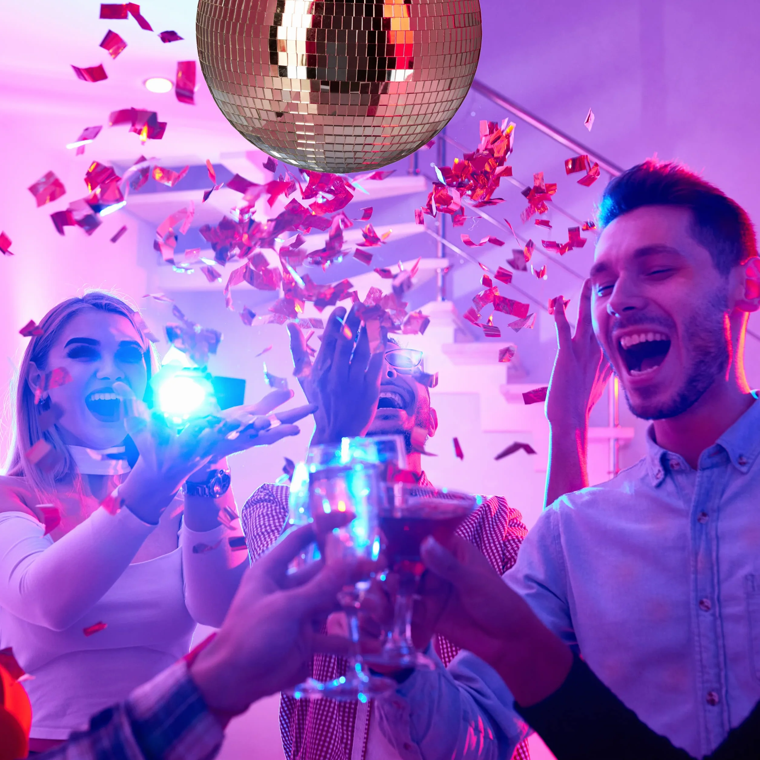 Relaxdays Palla da Discoteca, da Appendere, a Soffitto, Maxi Stratosfera, Specchiata, Compleanni, Ø 30cm, Argento