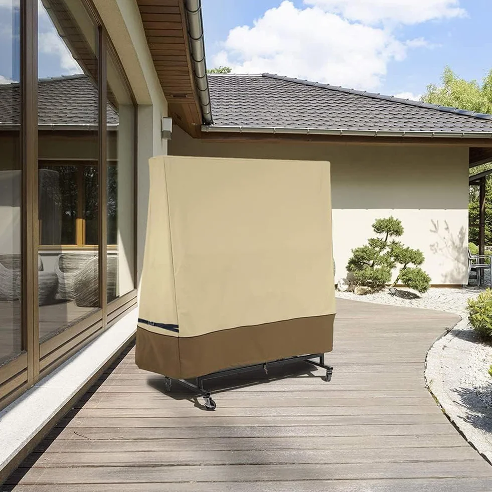 Copertura Tavolo da Ping Pong, Pieghevoli 420D Oxford solare resistente Impermeabile Antipolvere Anti-UV antivento antistrappo protettivo con Cerniera, Per Interno/Esterno
