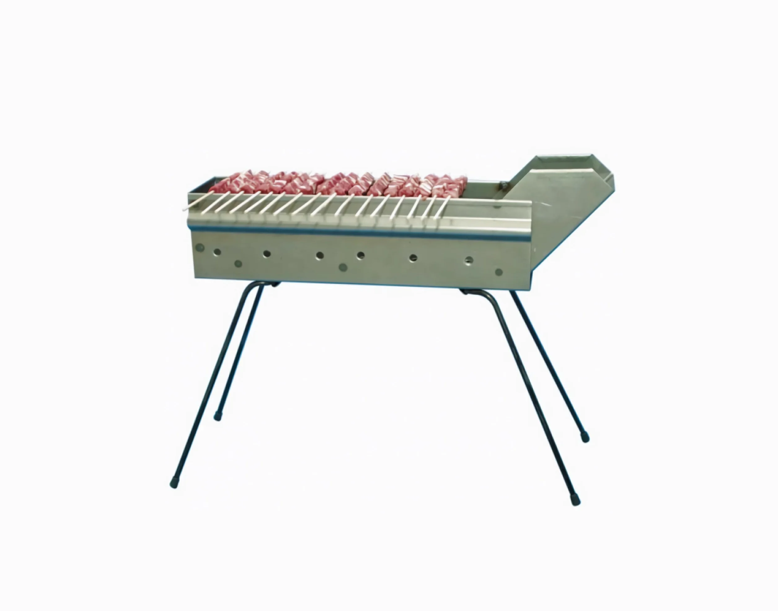 Canaletta Arrosticini Empotec Fornacella a Carbone 50cm Grigio BBQ Barbecue MADE IN ITALY