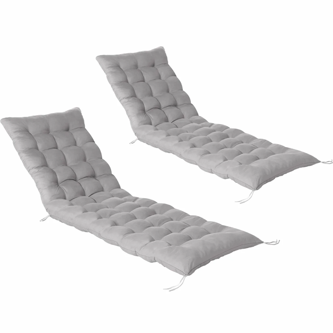 IDMarket - Set di 2 Cuscini universali per Sdraio Adam 180 cm, Grigio