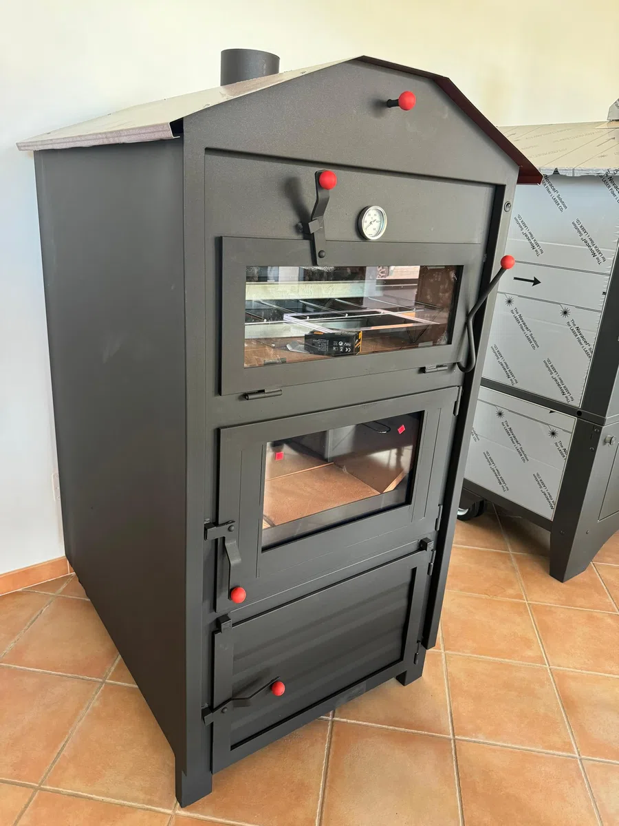 Forno a legna a cottura indiretta camera in refrattario 81x103