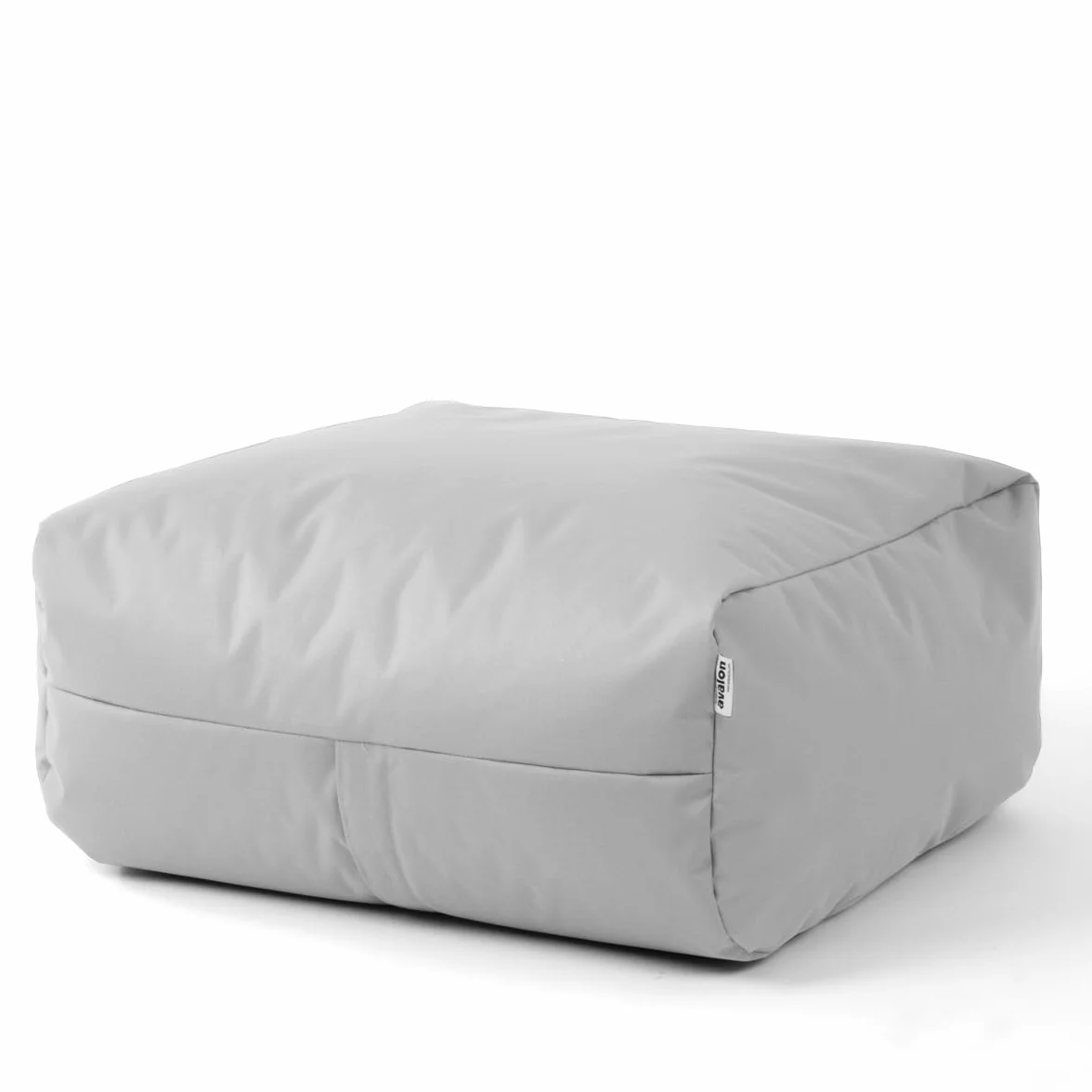 Avalon Gaia Pouf Quadrato in Tessuto Poliestere Samba 80x80x30 cm Grigio