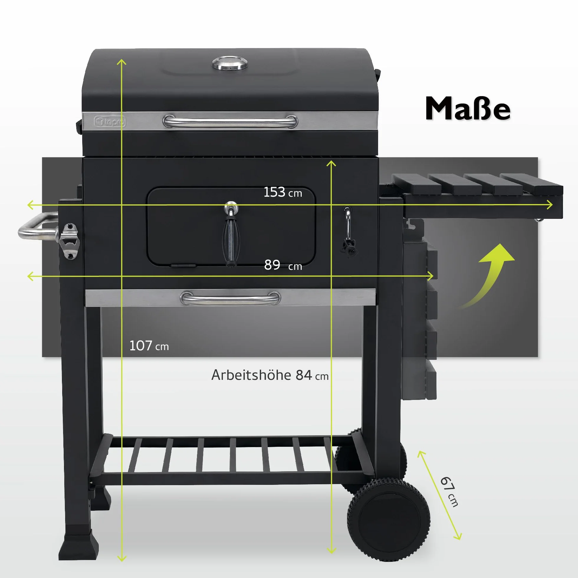 Tepro Barbecue a carbonella Toronto Click antracite/acciaio inossidabile