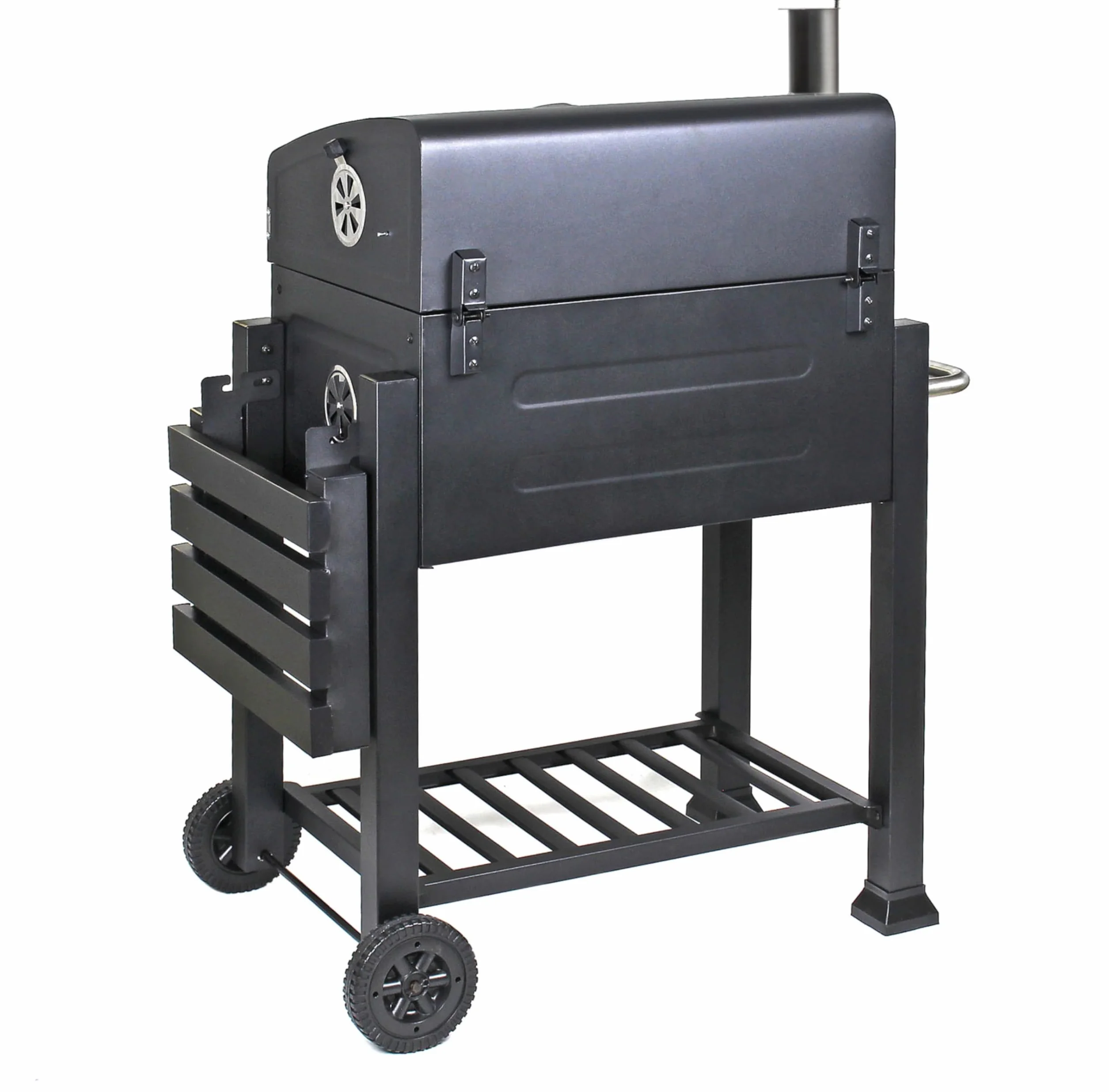 Meridiana Barbecue a Carbonella XXL con Coperchio e Termometro, Griglia in Acciaio Inox