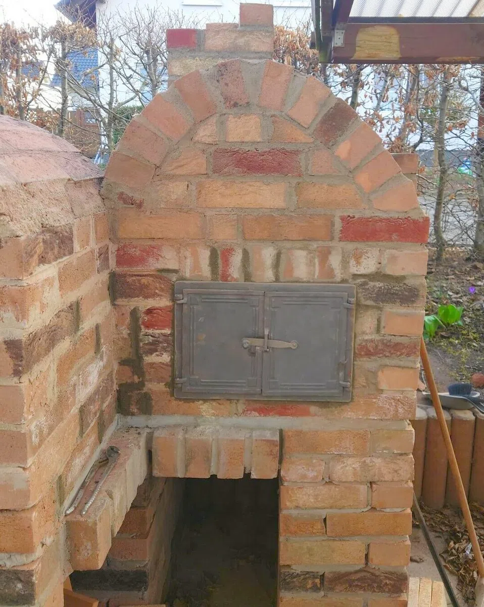 Porta per forno a legna in ghisa 48 x 33 cm per forno pizza e forno a pietra