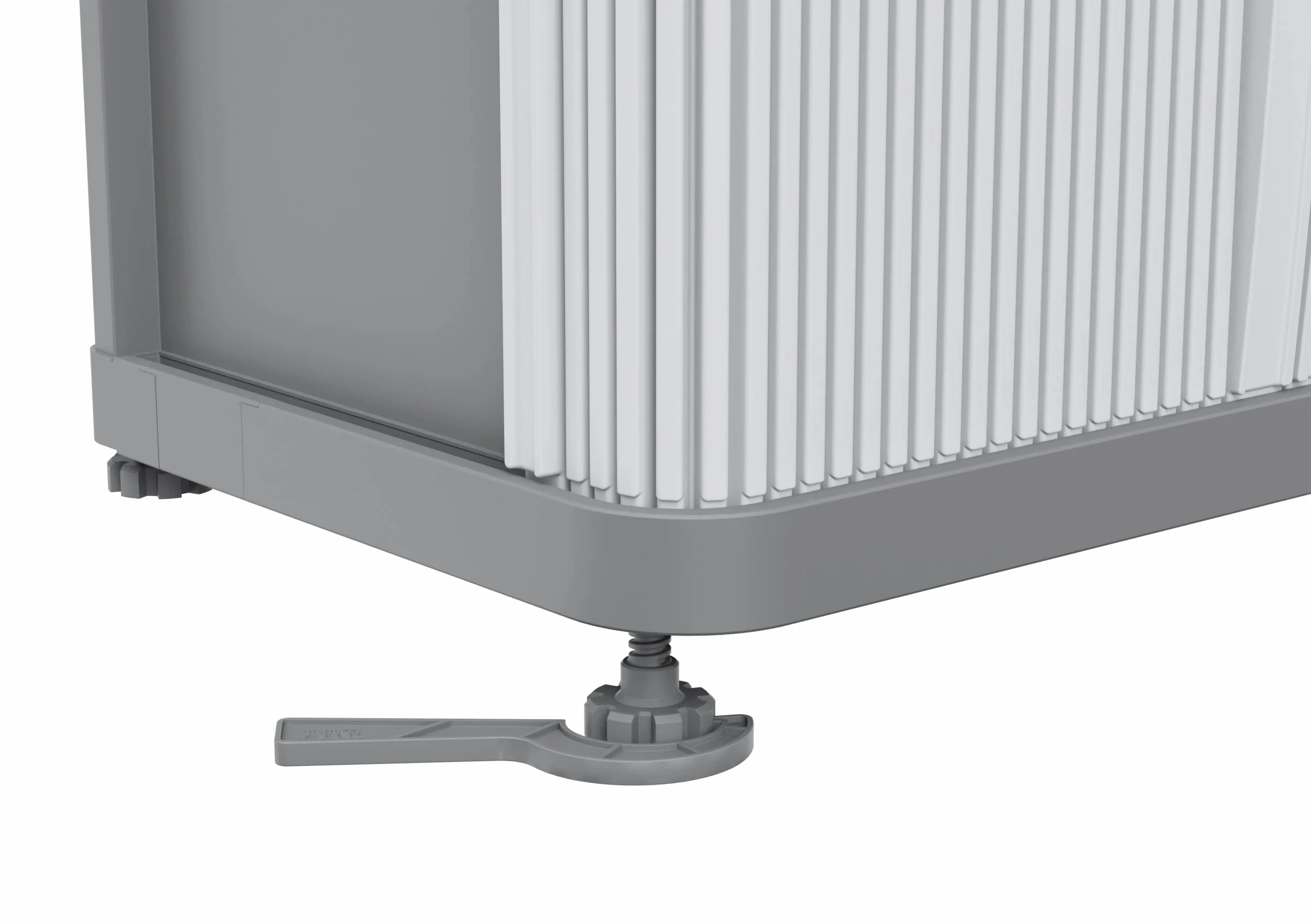 Terry - Rolling Space Cab 2, Armadio a 2 Vani con Due Antine Scorrevoli, 2 Ripiani Interni Modulabili, da Interno e Esterno, in Plastica, 59x36x115 cm