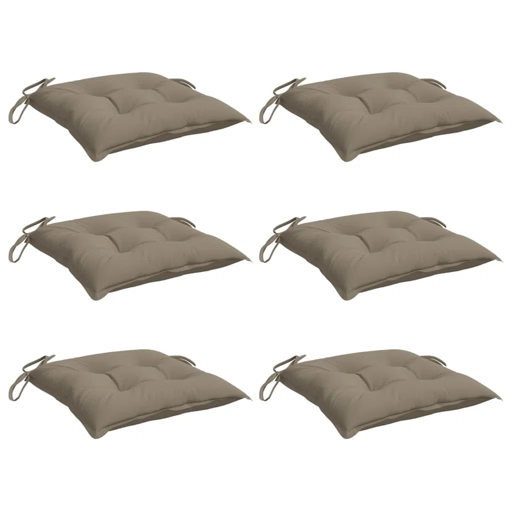 Cuscini per Pallet 6 pz 50x50x7 cm Tessuto Oxford Tortora