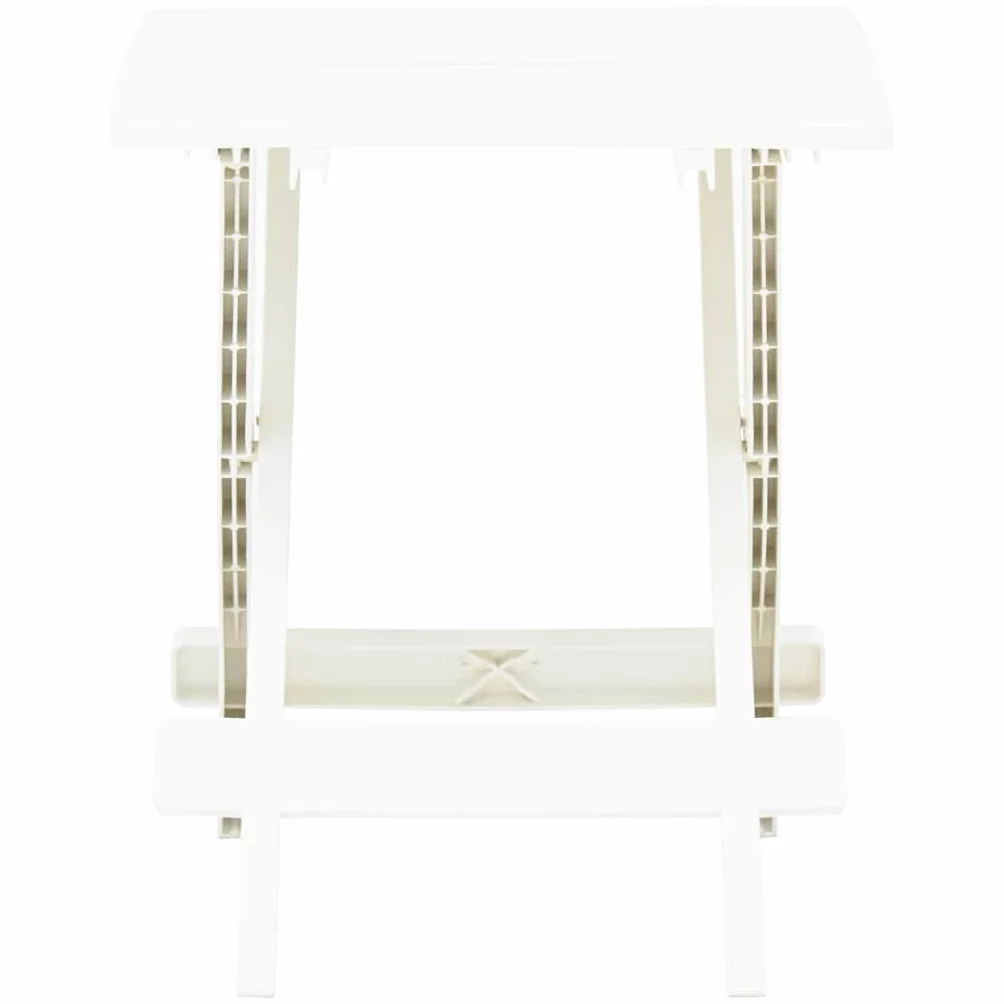 Ipae-Progarden Adige Tavolo pieghevole da giardino Polipropilene Bianco 44 x 44 x 50 cm
