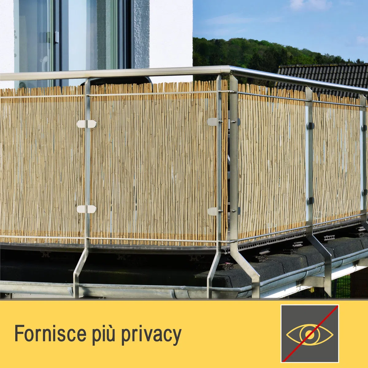 Sol Vision S36 Recinzione Canniccio Premium 90x300cm Frangivento Frangivista Giardino Balcone