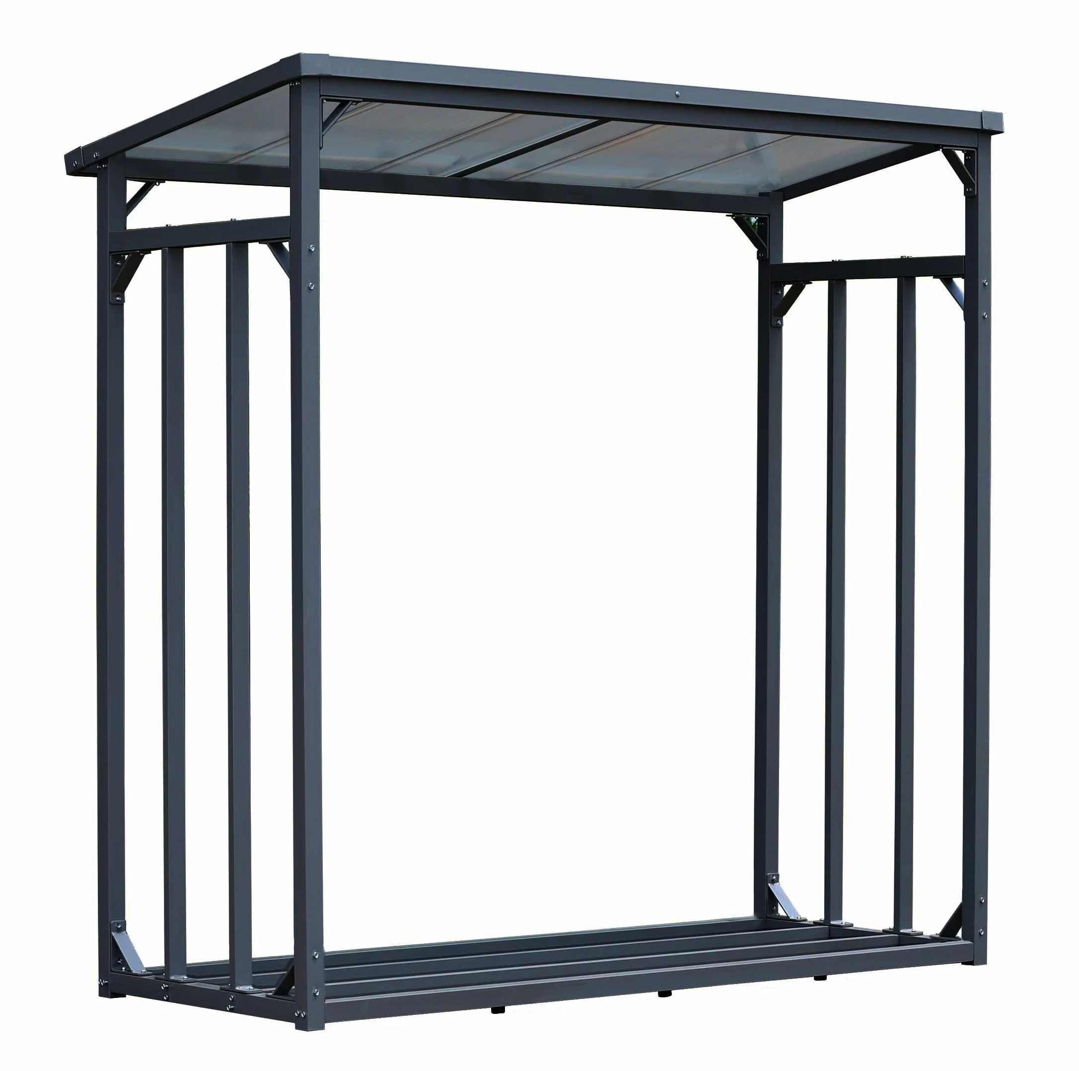 Scaffalatura in Metallo per Legna da Ardere 185x70x185 cm 2,3 m3 Antracie