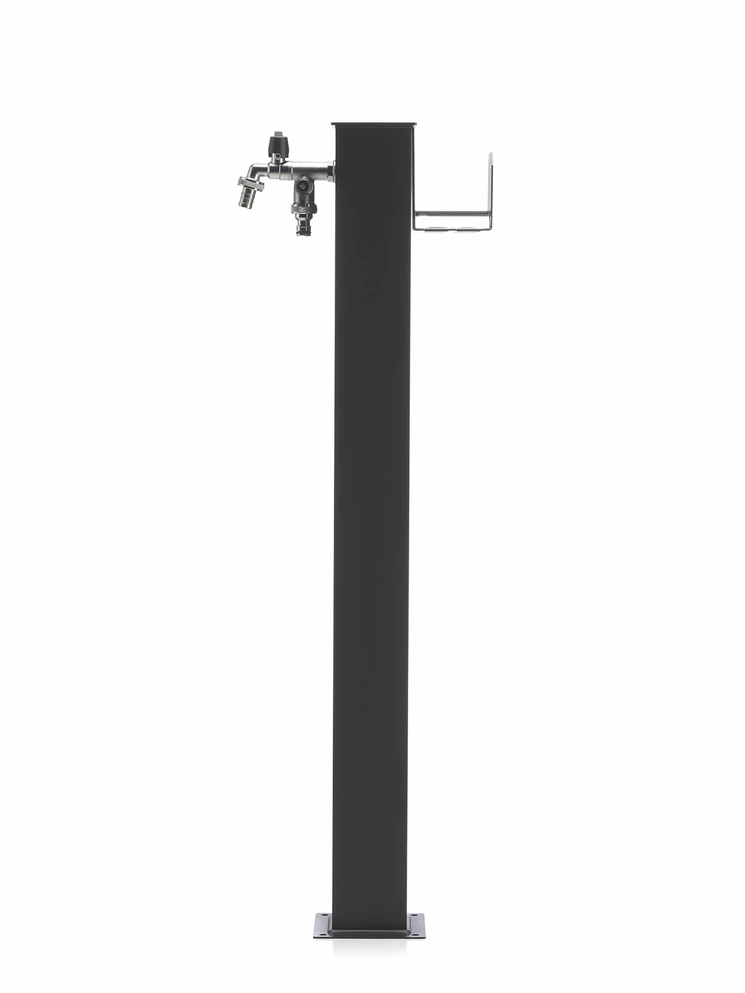 Belfer 42QRR Fontana da Esterno con Doppio Rubinetto e Gancio Porta Tubo dell'Acqua Colore Antracite