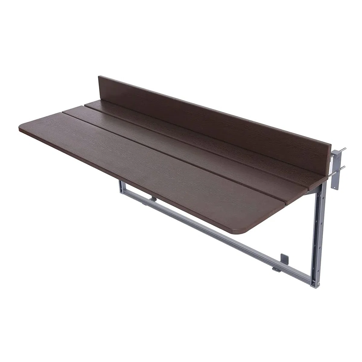 Tavolino da Balcone Pieghevole, 5 Altezze Regolabili, Tavolo da Appendere per Giardino, Terrazza, Cortile, Tavolino da Esterno, Profilo in Alluminio
