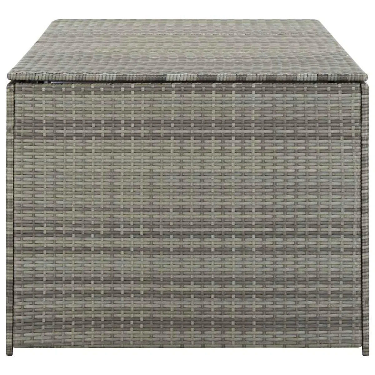 Baule in Polyrattan per Esterni, Grigio, 180x90x70 cm, Resistente alle Intemperie, con Rivestimento Interno in PE e Molla a Gas per Apertura Facile, Ideale per Giardino