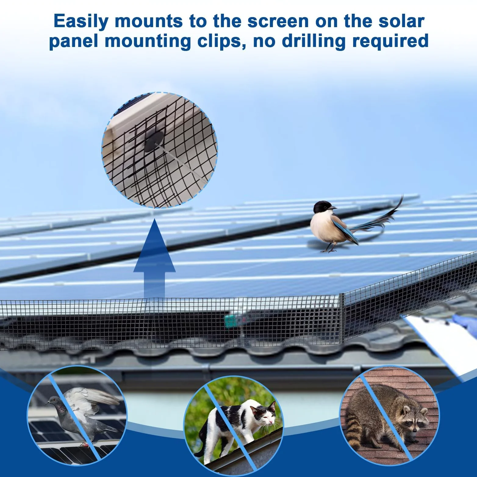 100 Solar Panel Protection Clips, Staffe della Rete di Protezione del Pannello Solare, Clip di Installazione del Pannello Solare dell'Acciaio Inossidabile, Linee degli Uccelli, Recinzioni del Piccion