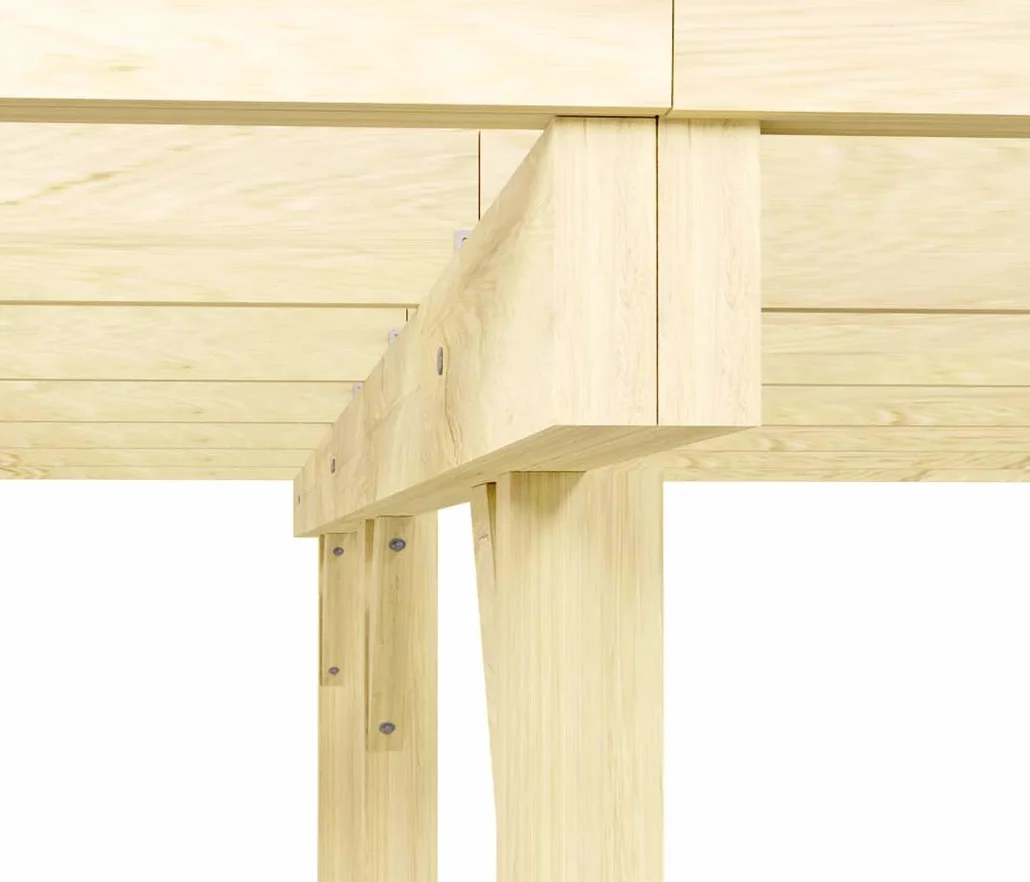 Wood&Play Granit II tetto doppio per garage - Lavorazione di alta qualità - Autoassemblaggio - Stabile e durevole - Base solida - Utilizzo versatile - 600 x 500 cm (montanti 300 cm)
