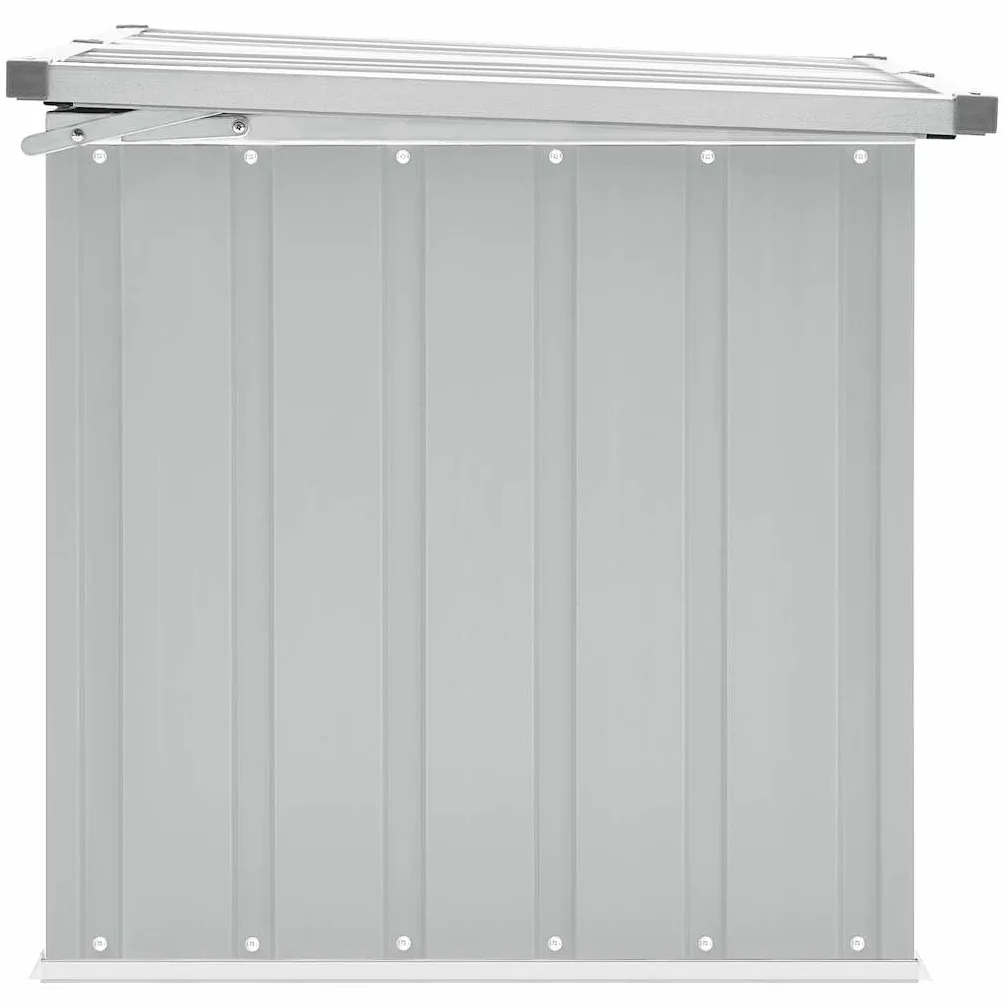 vidaXL Baule da Giardino Grigio 129x67x65 cm