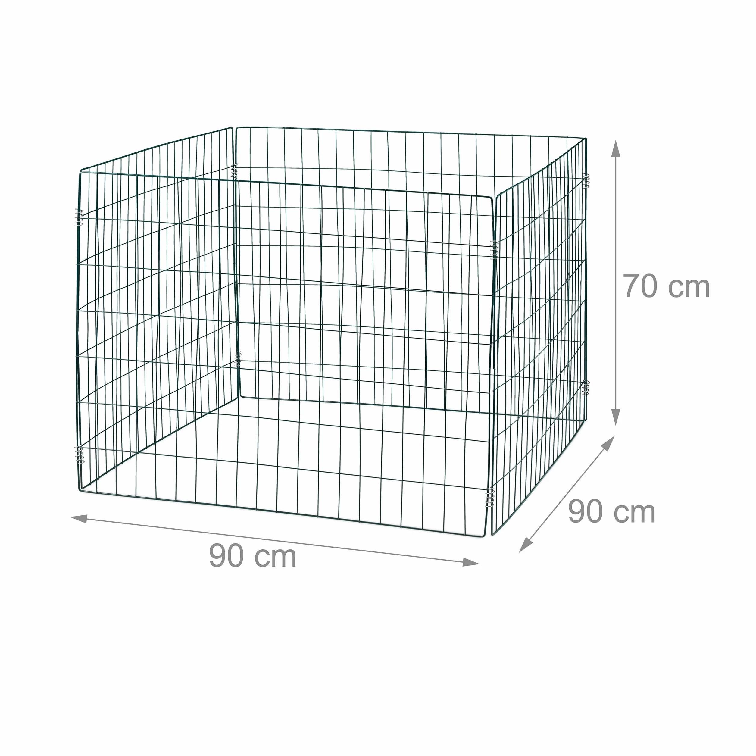 Relaxdays Compostiera in Metallo, Set da 3, per Compost da Giardino, Contenitore Grande, 560 k, Fogliame, Verde Scuro