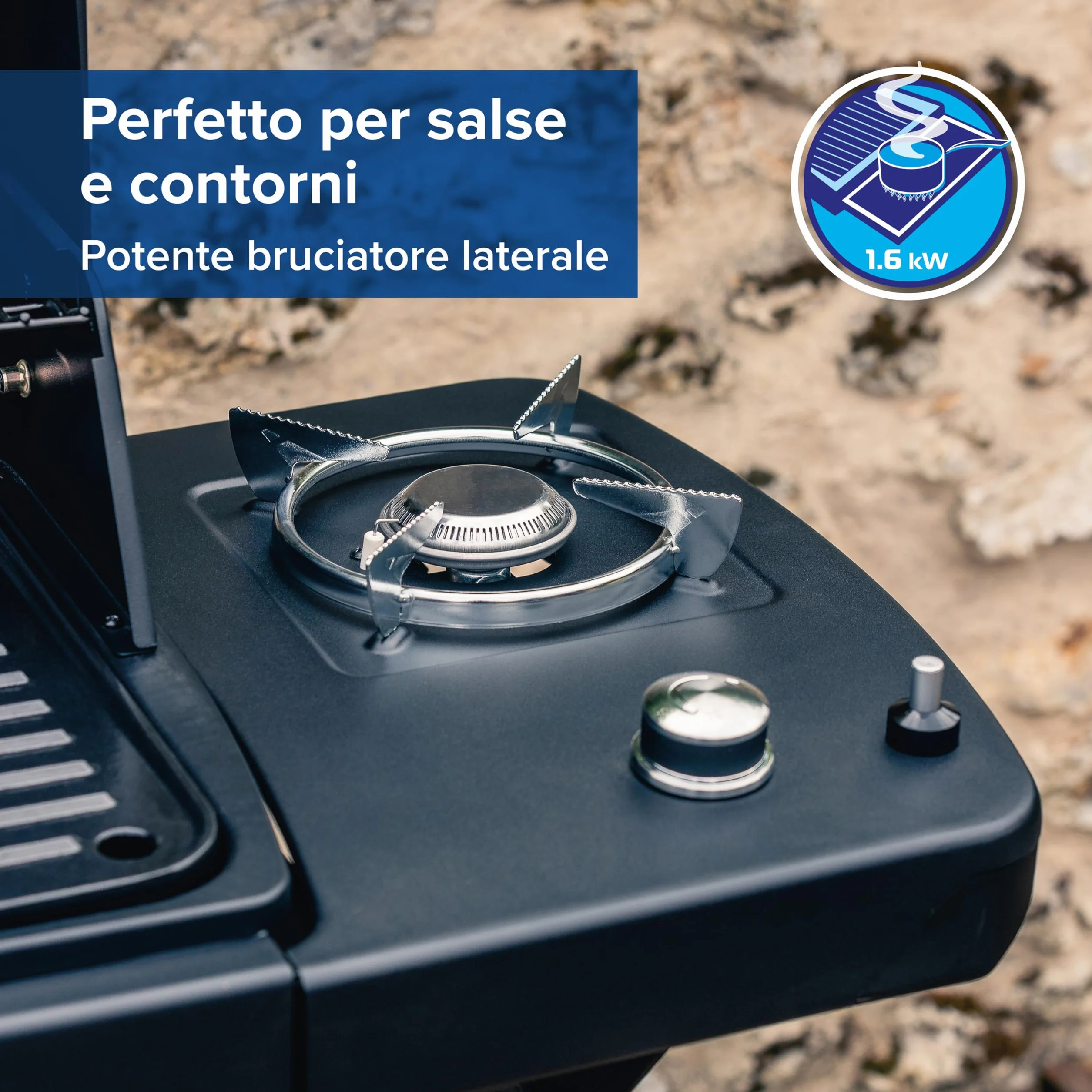 Campingaz Grill a Gas Compact 3 LS Dualgas 7,5 kW 3 bruciatori Carrello Doppia Alimentazione GPL