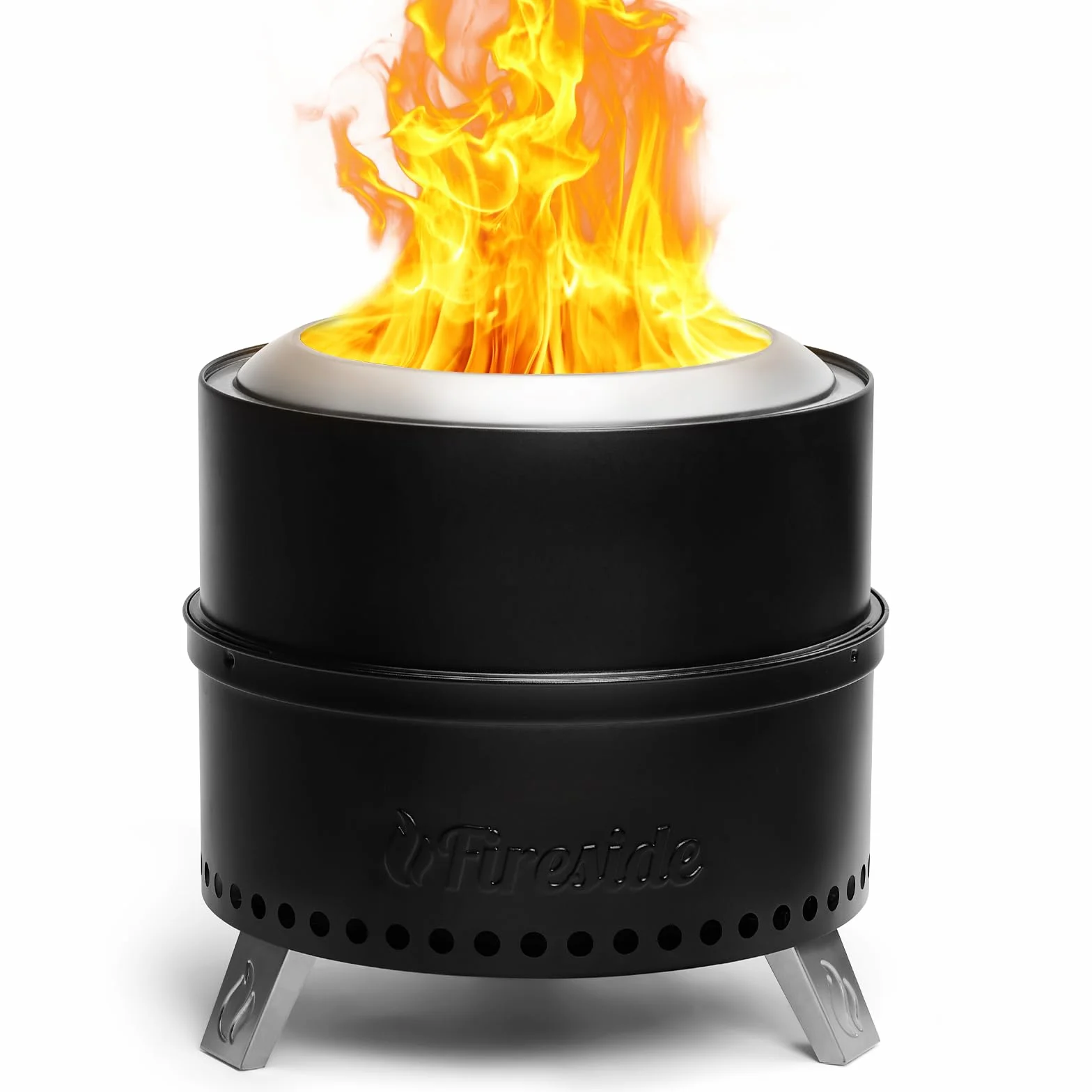 TURBRO Camino senza fumo 48,3 cm legna ardere all'aperto portatile acciaio inox 304 con supporto borsa impermeabile