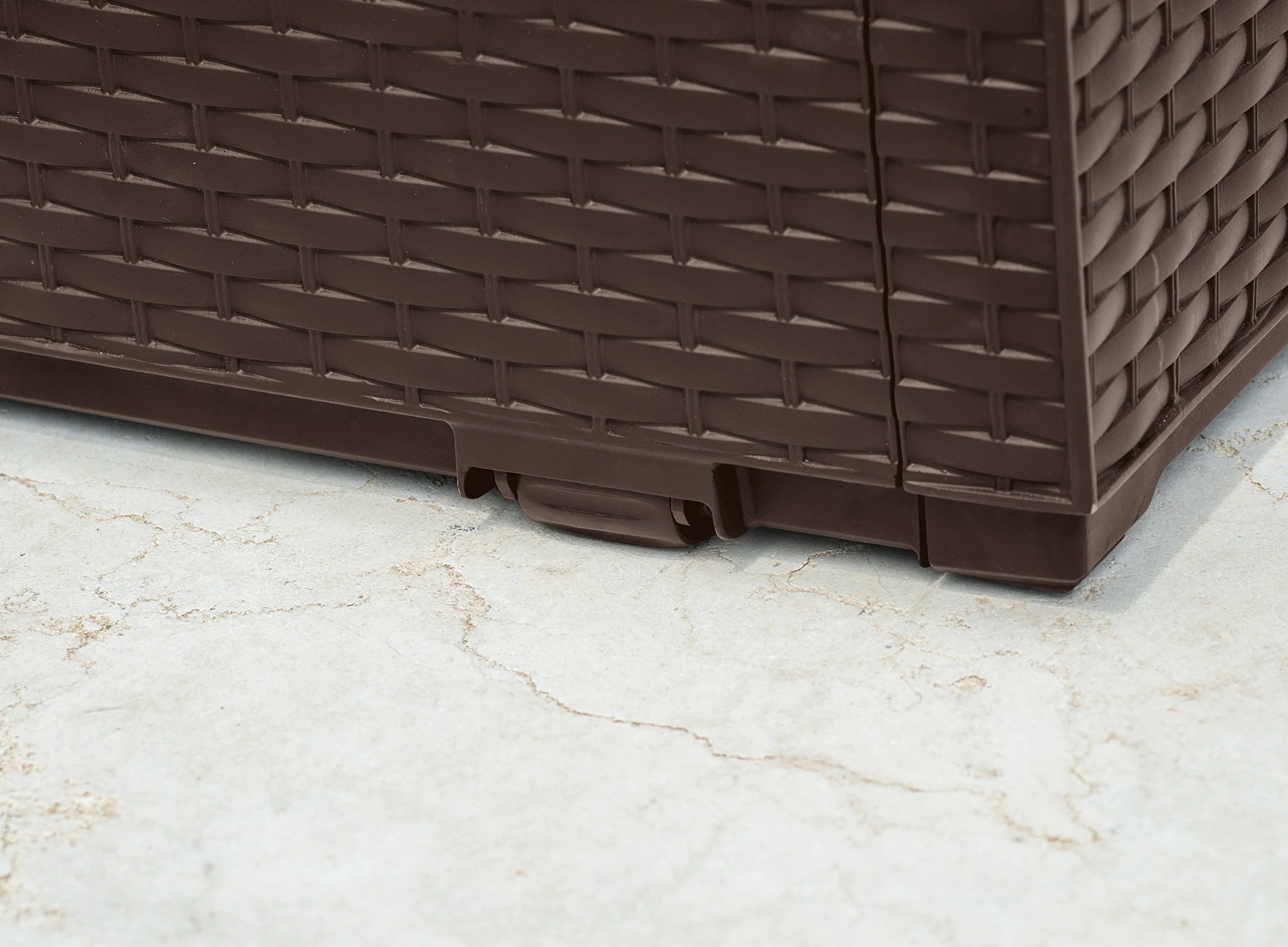 Keter S14647140 Baule Capri Marrone 305 Litri in Resina Cm 123 X 53.5 X 57 H