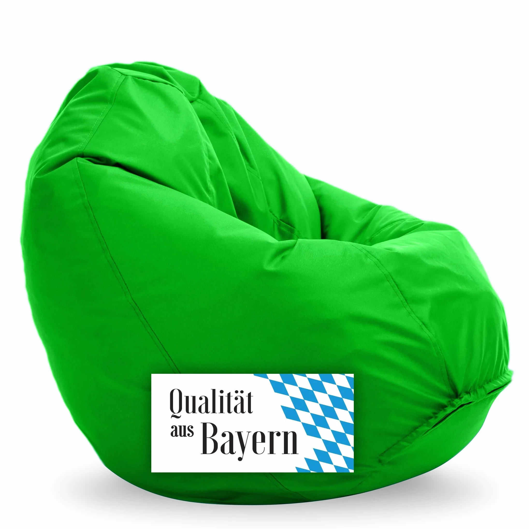 Bruni Classico L Verde – Pouf Sacco XXL, Bean Bag a forma di goccia, fodera lavabile, puff per adulti