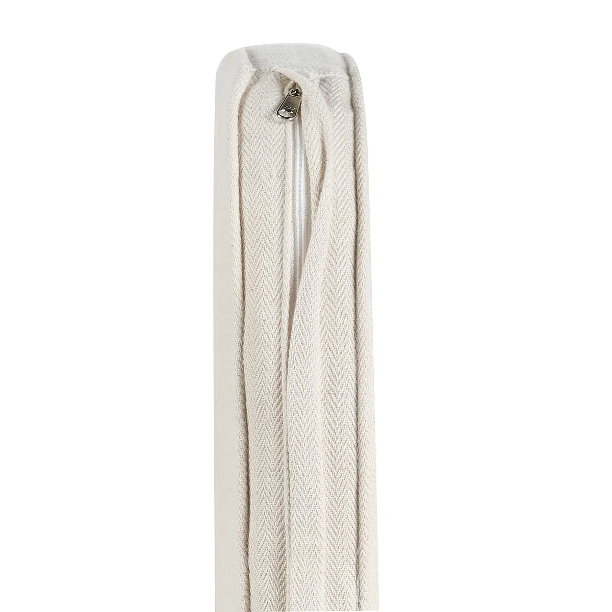 Beliani Poltrona da giardino in rattan naturale con cuscini in cotone bianco