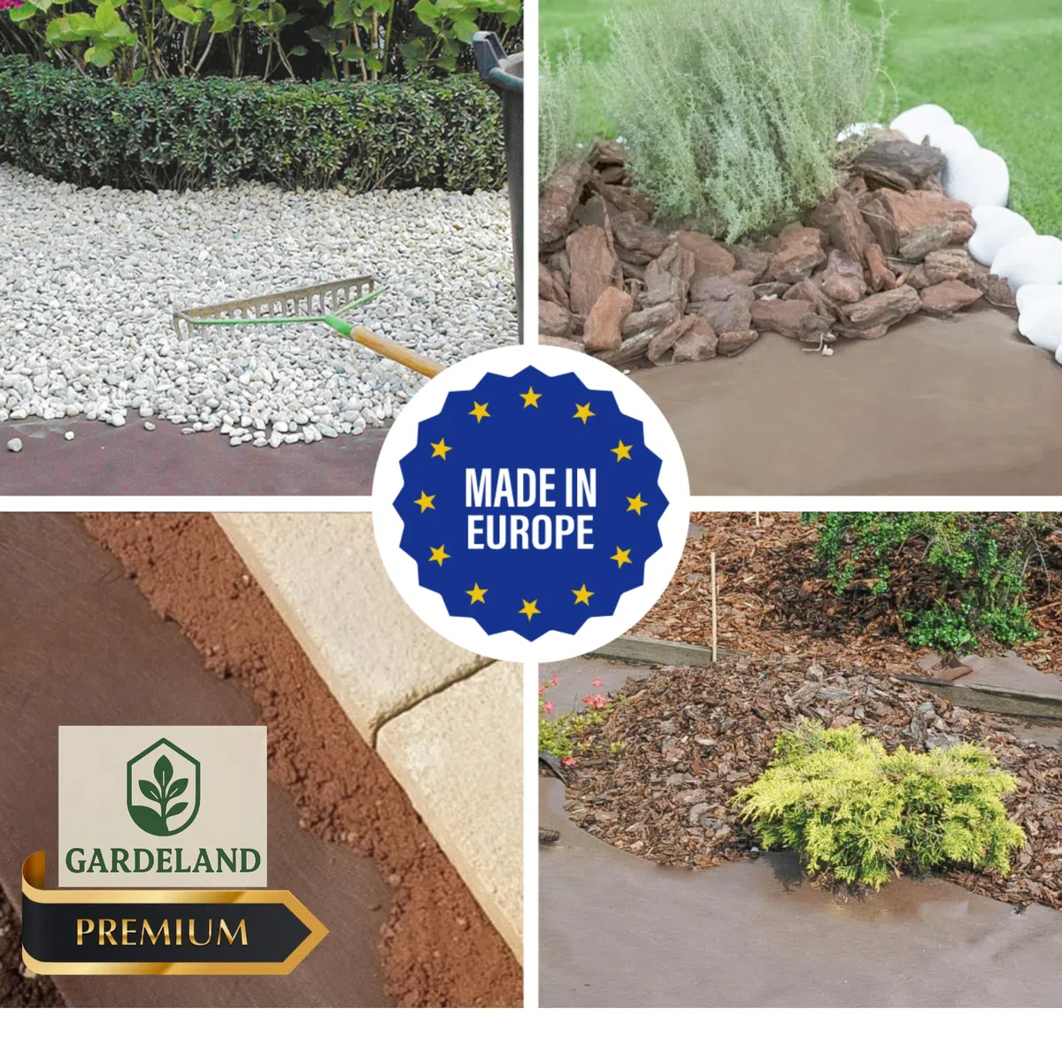 Telo Pacciamatura Marrone Premium 50m x 1m 90g/m2 Anti Erbacce Trattamento UV Resistente alle Intemperie Made in EU
