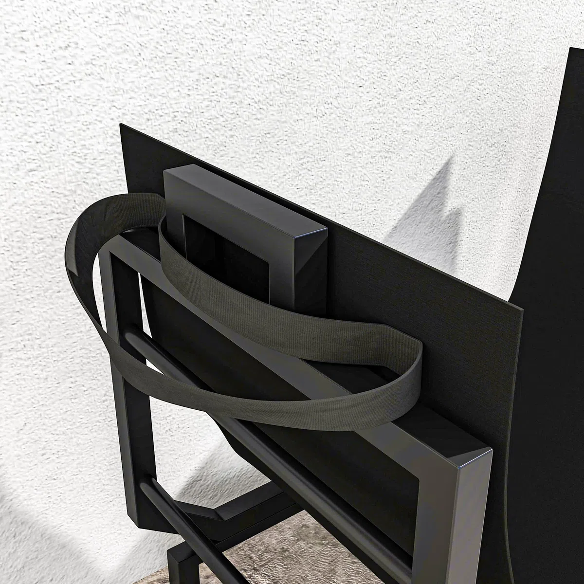 Outsunny Porta Legna Metallo 50 kg 53x33x43 cm Nero